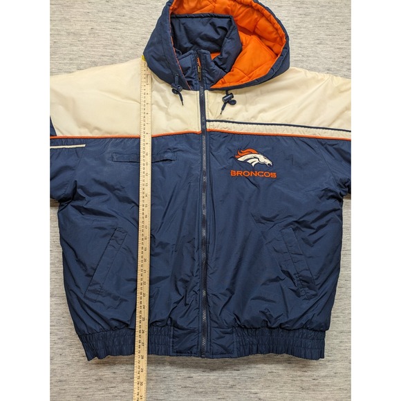 Vtg Denver Broncos NFL Embroidered Logo Athletic Pro Line Puffer Jacket Size XL - Picture 8 of 12